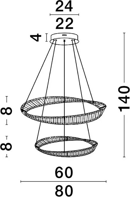 Függeszték Arany AURELIA NOVA LUCE 9333063