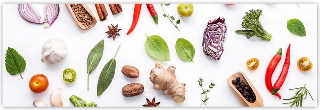 Poszterek 200x66 Friss gyógynövények menta ánizs