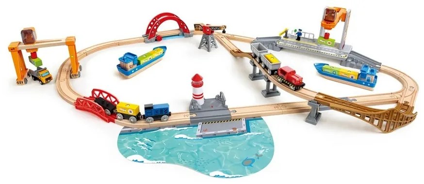 Hape Train track - Kikötő berakodással éskirakodással