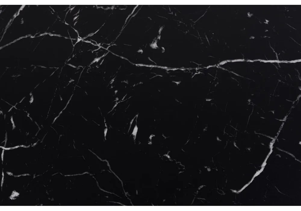 Fekete dohányzóasztal szett márvány dekorral, 2 db-os 58x58 cm Dice – Actona