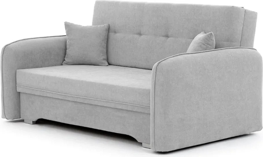 Világosszürke zsenília kinyitható-tárolóhelyes kanapé 155 cm Laine – ELTAP