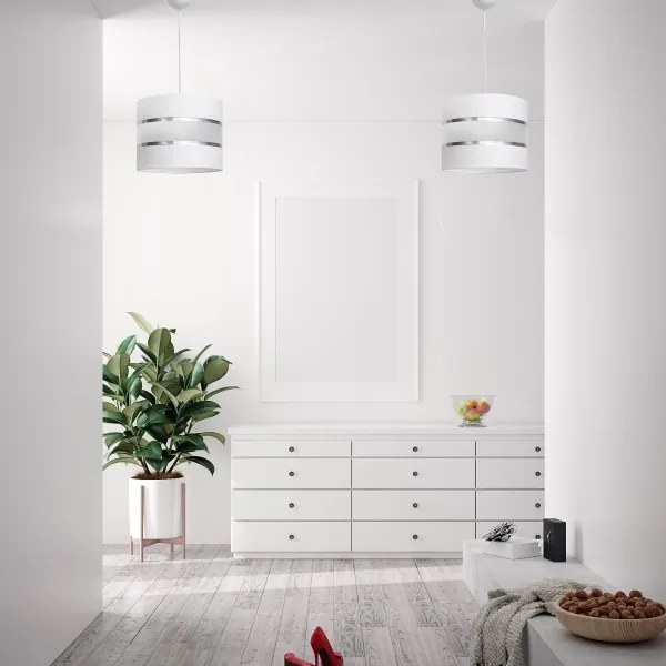 Csillár zsinóron HELEN 1xE27/15W/230V fehér