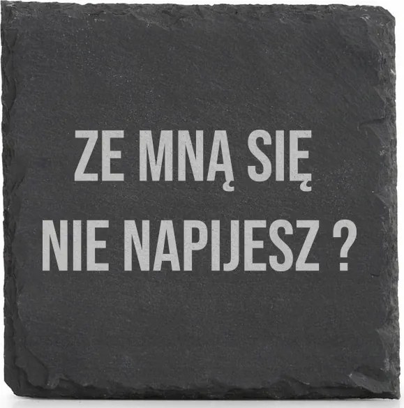 Kő alátét x4 bögre alá vicces gravírozás Velem nem iszol?