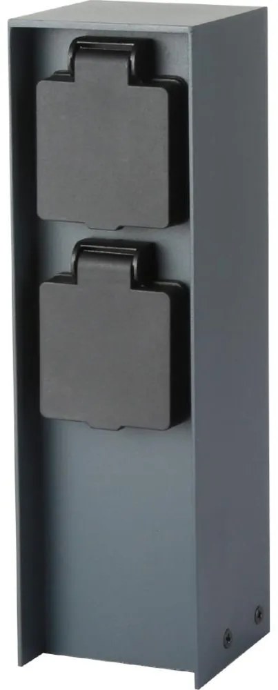 Brilagi Brilagi - Kültéri csatlakozós oszlop PILLAR 2Z 230V IP44 antracit BG1529