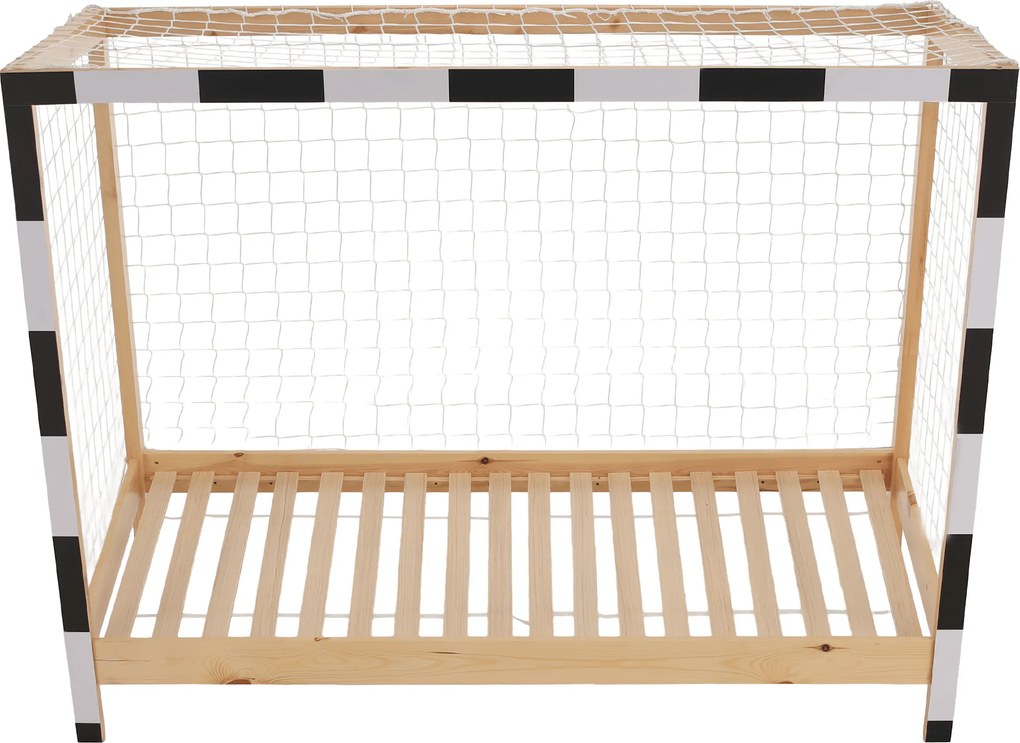 Montessori ágy, természetes/fehér/fekete, 90x200, FUTAL