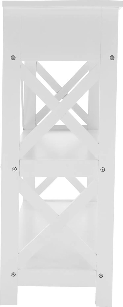 Konzolasztal, fehér, LOMIR