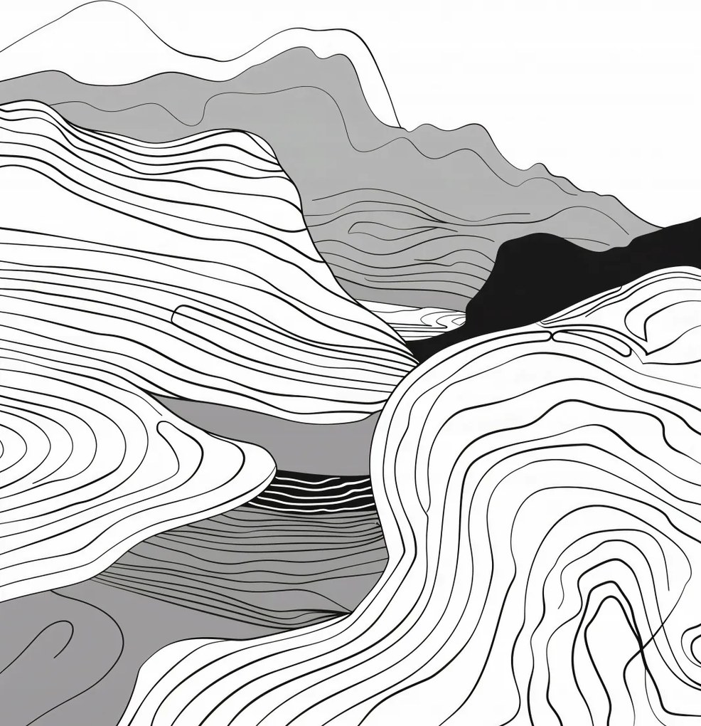 Poszter 39,5x55cm Geometrikus emelkedők