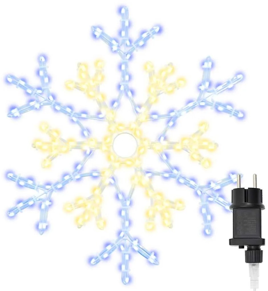 Karácsonyi Hópehely Meleg fehér 56 x 49 x 0.7 cm PVC