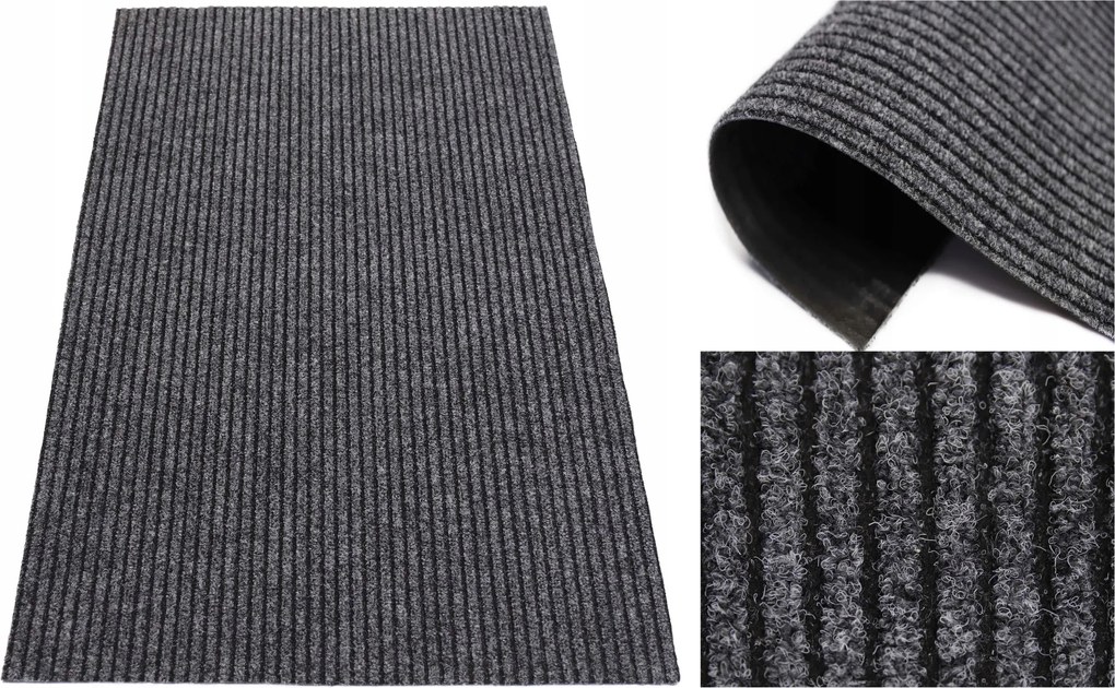 Lábtörlő Ajtó Alá Csúszásgátló Bejárati Szőnyeg Szürke 50x250cm