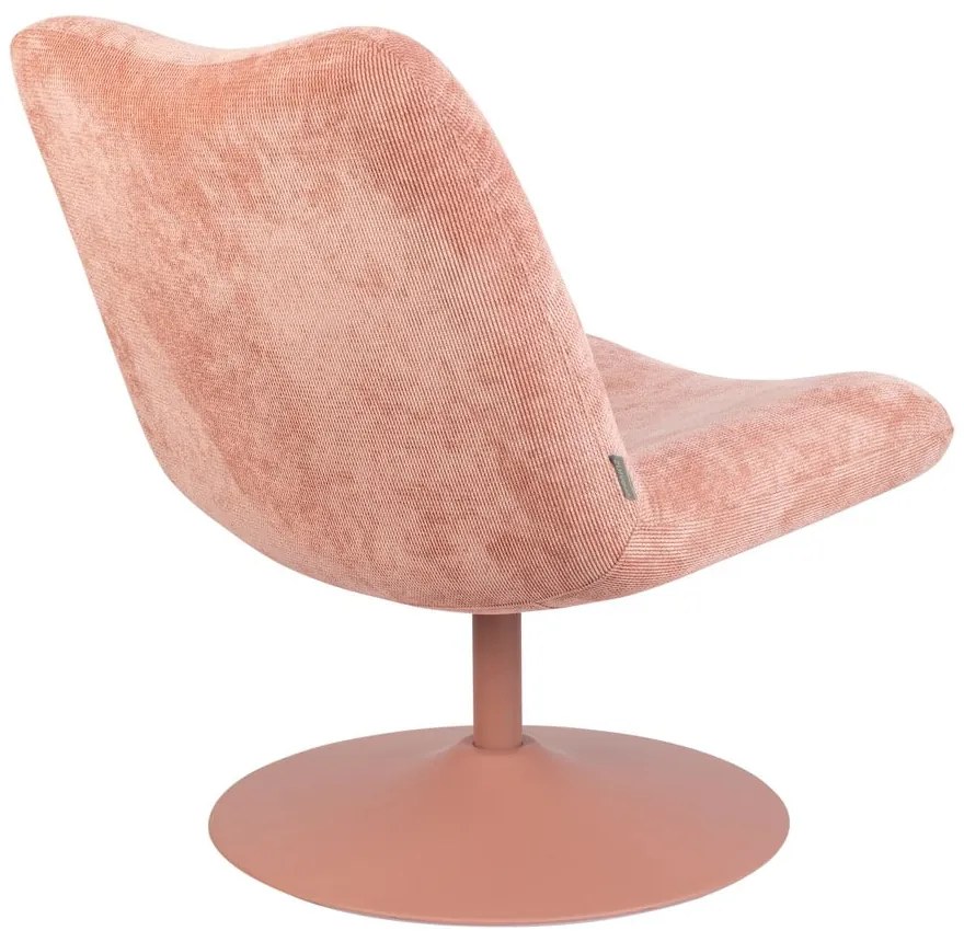 Rózsaszín bársony fotel Bubba – Zuiver