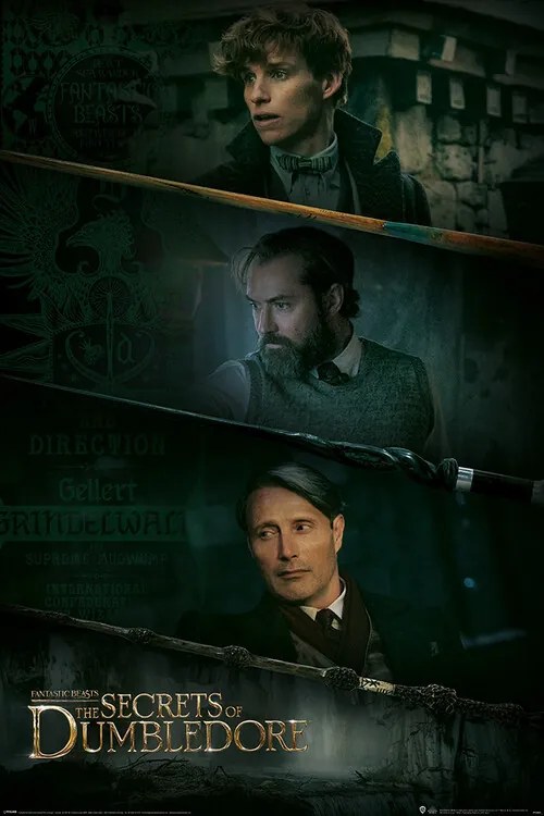 Plakát Fantastic Beasts: The Secrets of Dumbledore - Three Wands