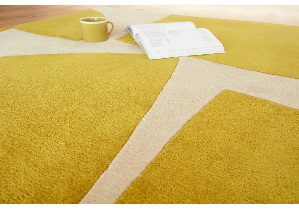 Okkersárga kézi szövésű szőnyeg újrahasznosított szálakból 200x290 cm Romy – Asiatic Carpets