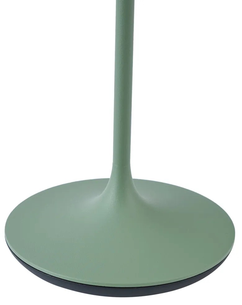 Asztali lámpa zöld LED-del IP65 újratölthető töltőállomással - Bass