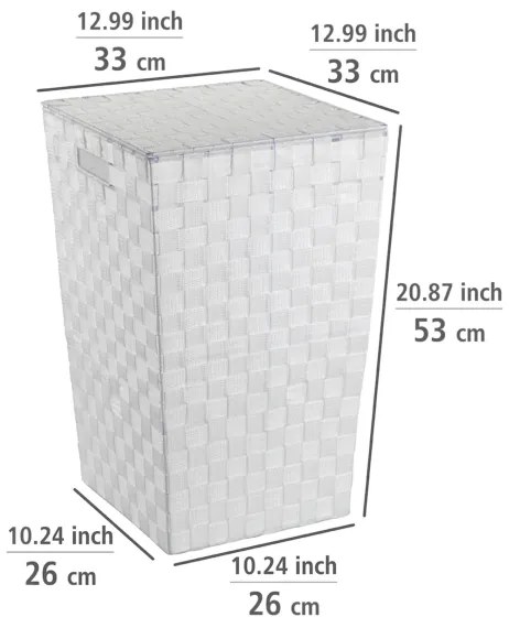 WENKO 22277100 - ADRIA kosár 33x53 cm fehér