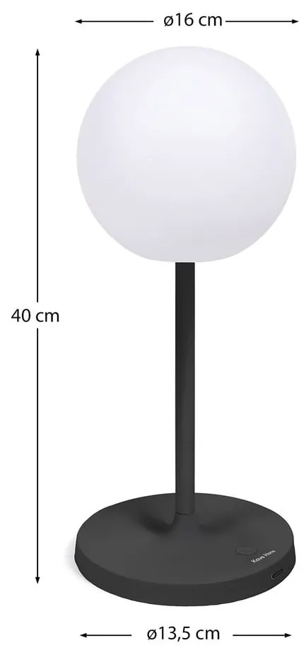 USB LED hordozható dimmelhető kültéri lámpa távirányítóval ø 16 cm Dinesh – Kave Home