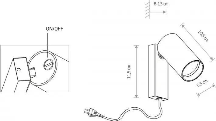 Fali Lámpa Fehér MONO