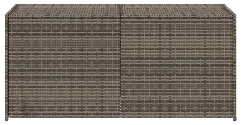 szürke polyrattan kerti tárolóláda 283 L