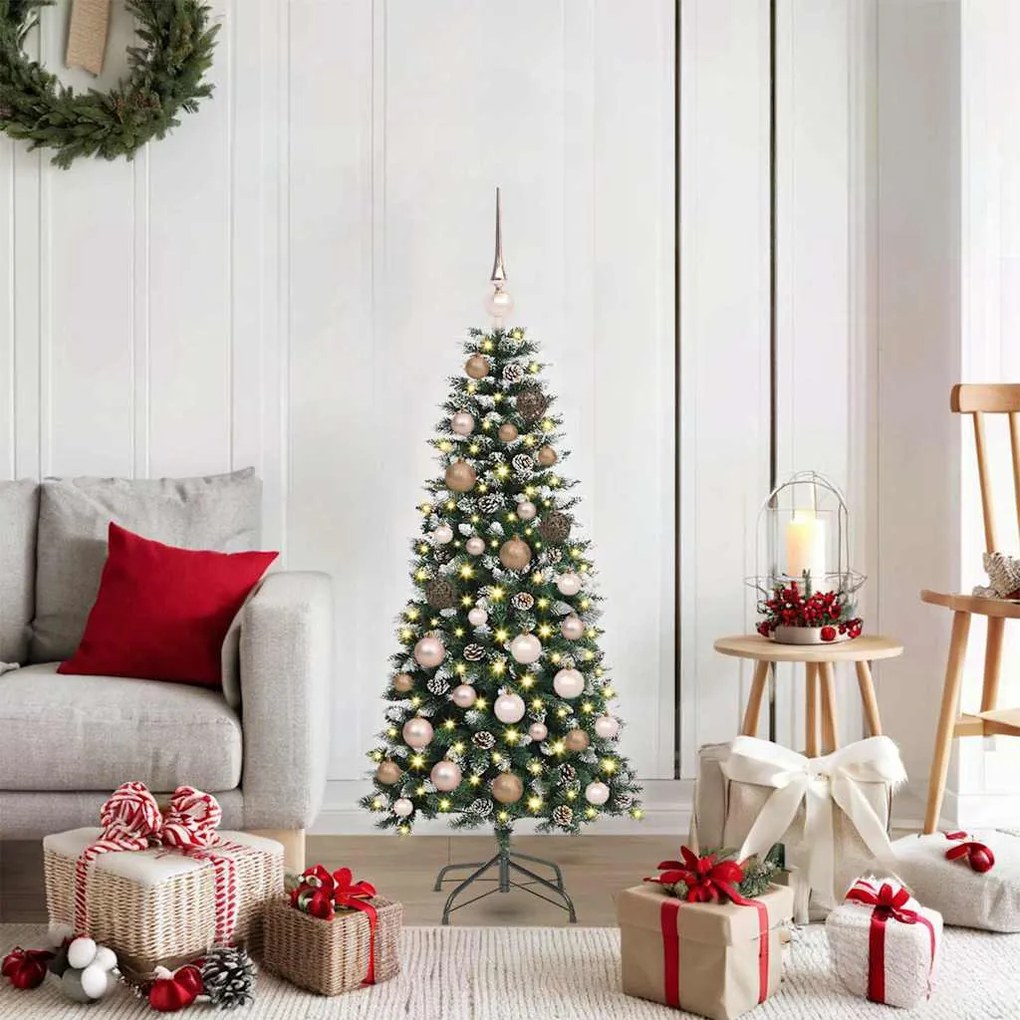 Mű karácsonyfa LED -es lámpákkal Zöld 120 cm PVC