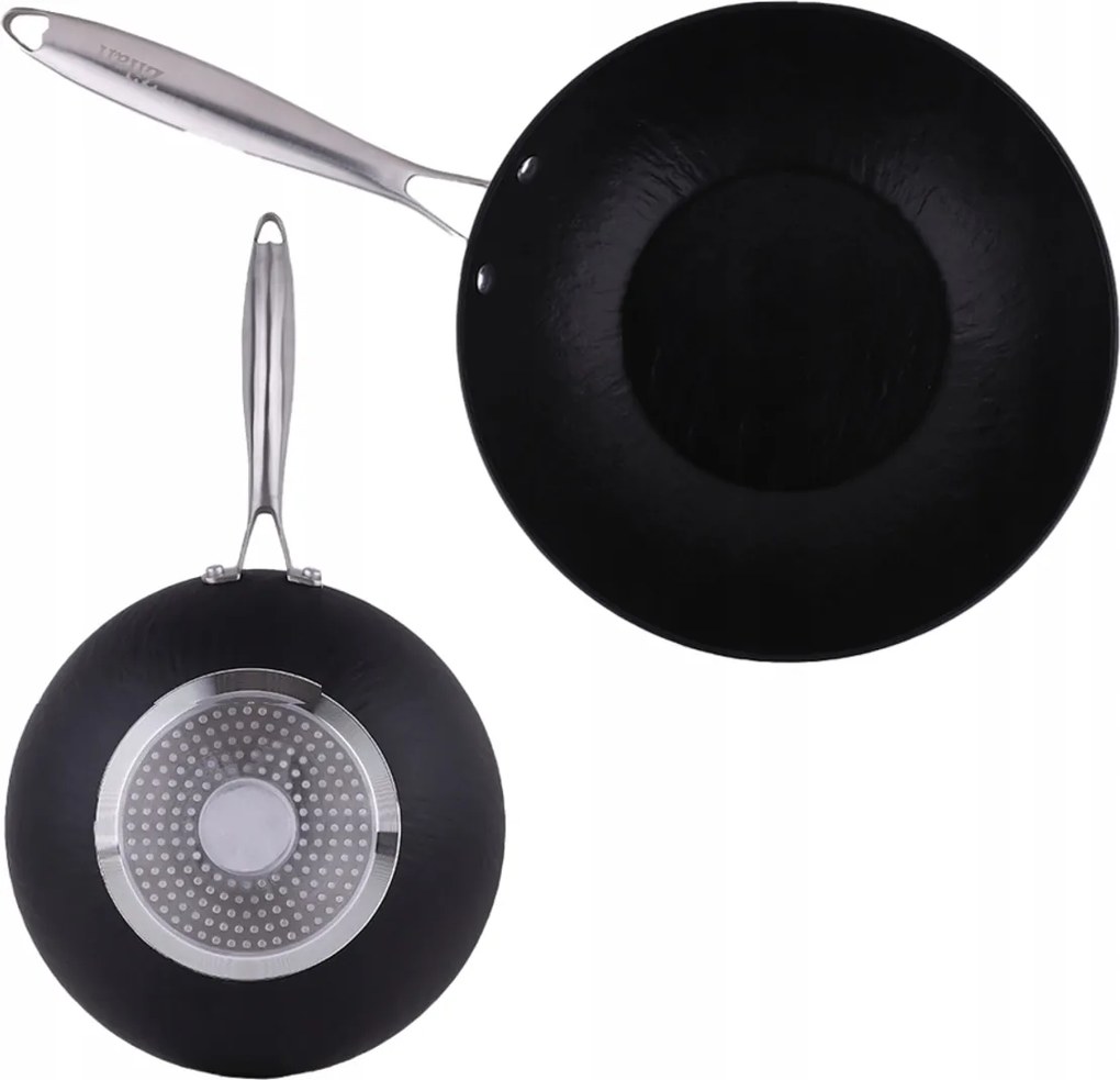 Wok Kerámia Bevonatú Serpenyő Sütőhöz Indukciós 24CM