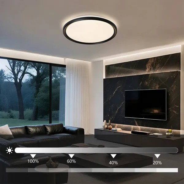 BRILAGI - dimmelhető LED mennyezeti lámpa RIVO LED/72W/230V 3000-6000K fekete Ø 50 cm + távirányító