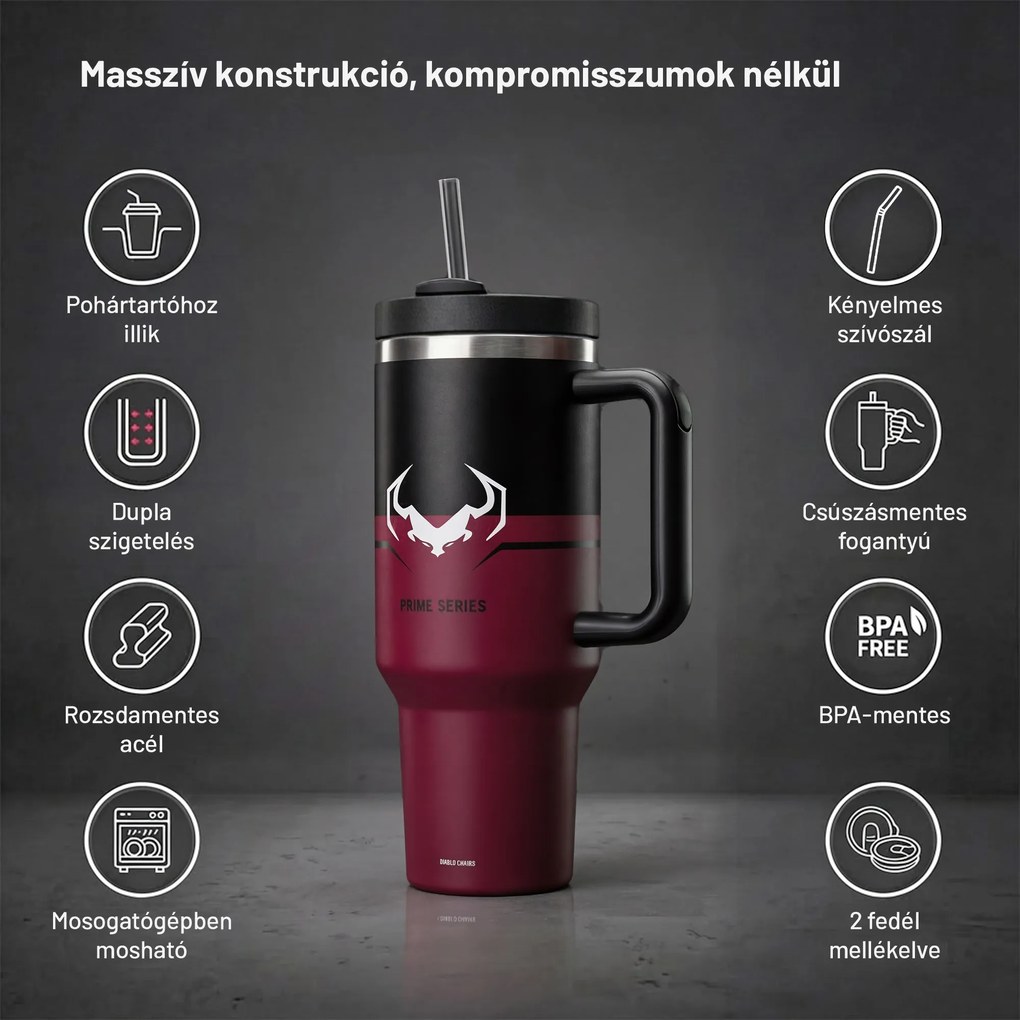 Füles termoszbögre piros Diablo Bloody Mary