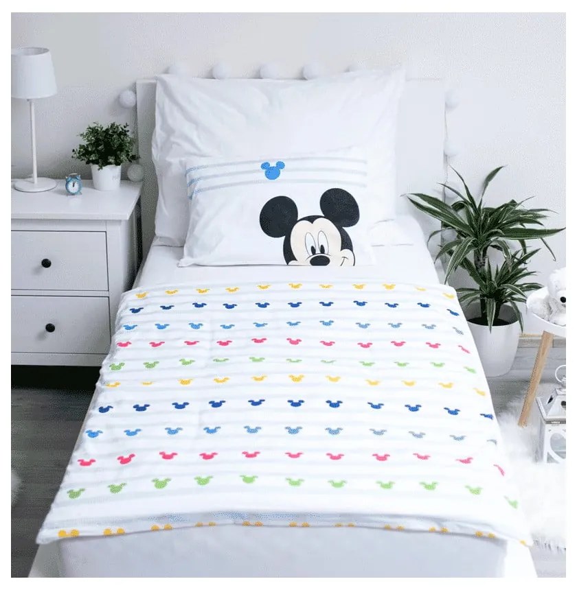 Pamut ágyneműhuzat babaágyhoz 100x135 cm Mickey – Jerry Fabrics