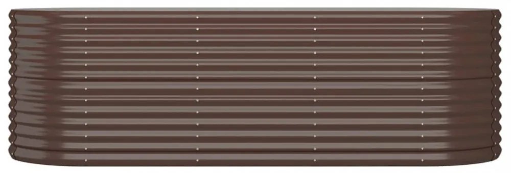 barna horganyzott acél kerti magaságyás 224x80x68 cm