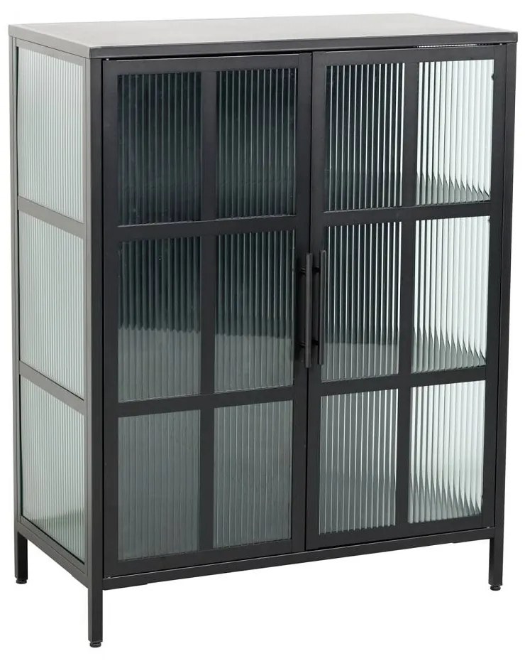 Design vitrin Damaris 102 cm fekete