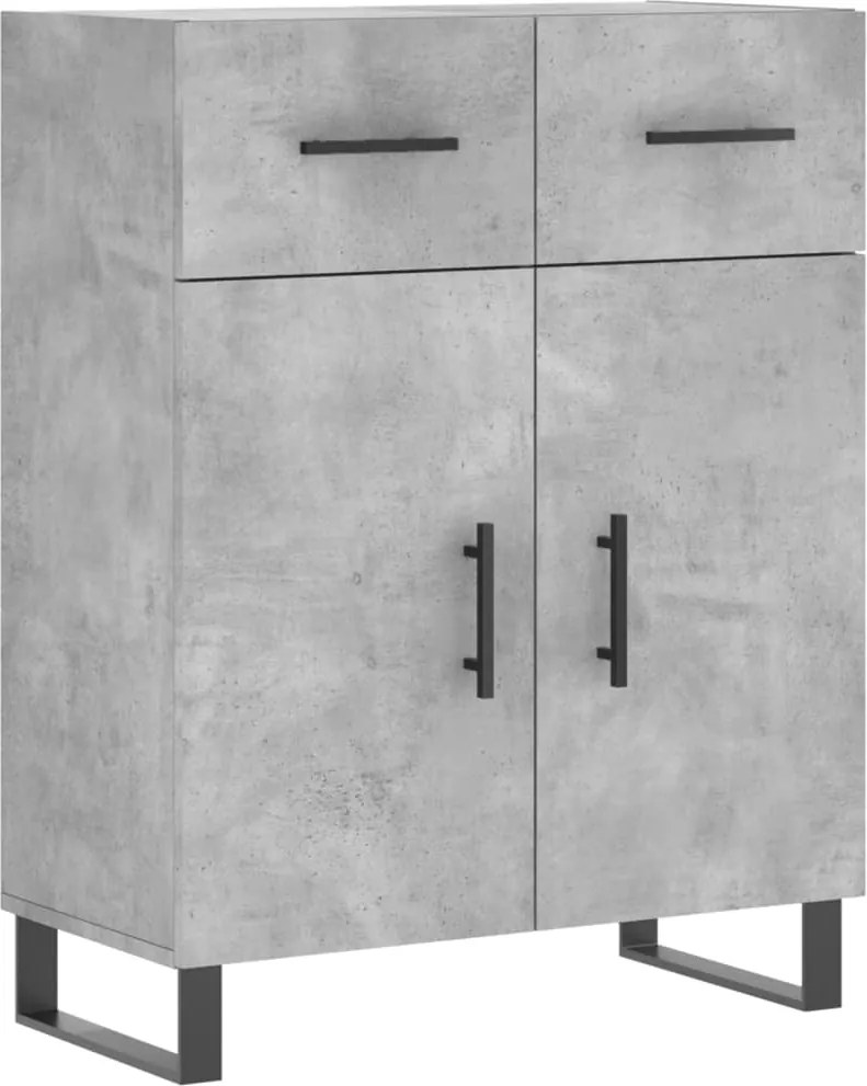 vidaXL betonszürke szerelt fa tálalószekrény 69,5 x 34 x 90 cm