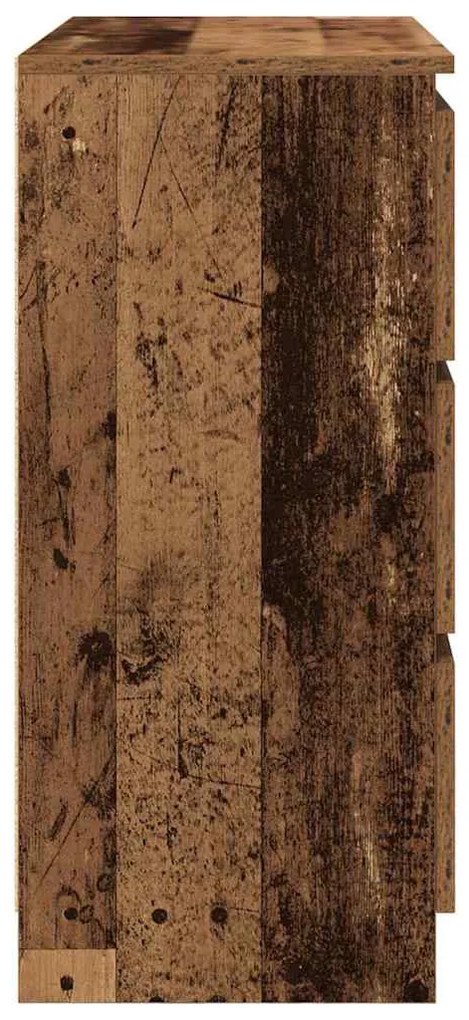 antik fa szerelt fa tálalószekrény 80x35x76 cm