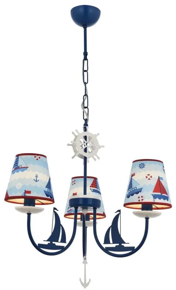 BOAT gyerek csillár 3xE14/40W/230V kék