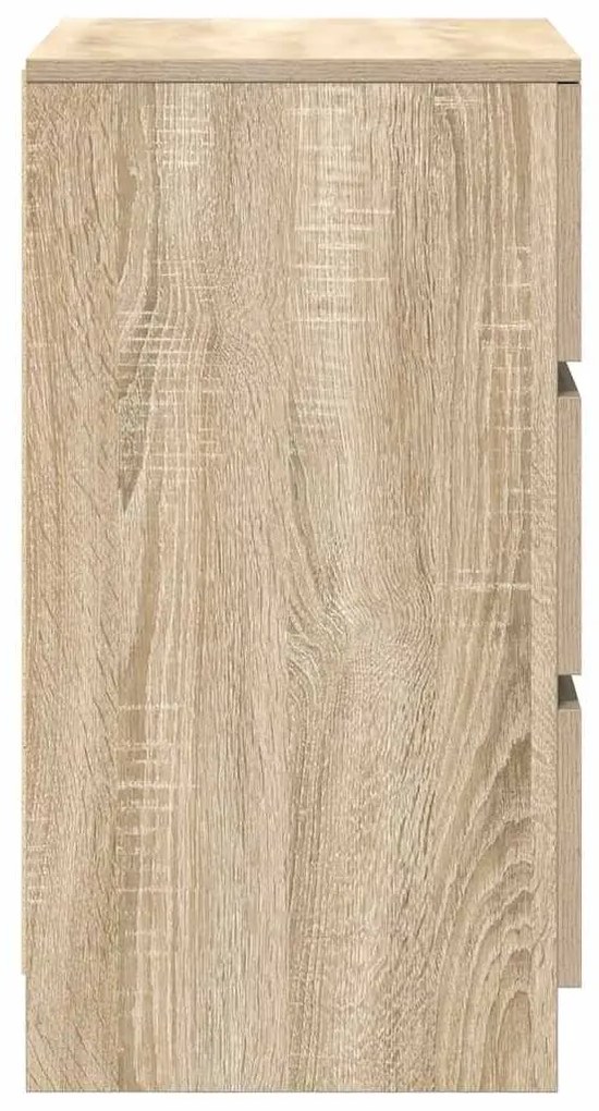 sonoma tölgy éjjeliszekrény 3 fiókkal 39x35x65 cm