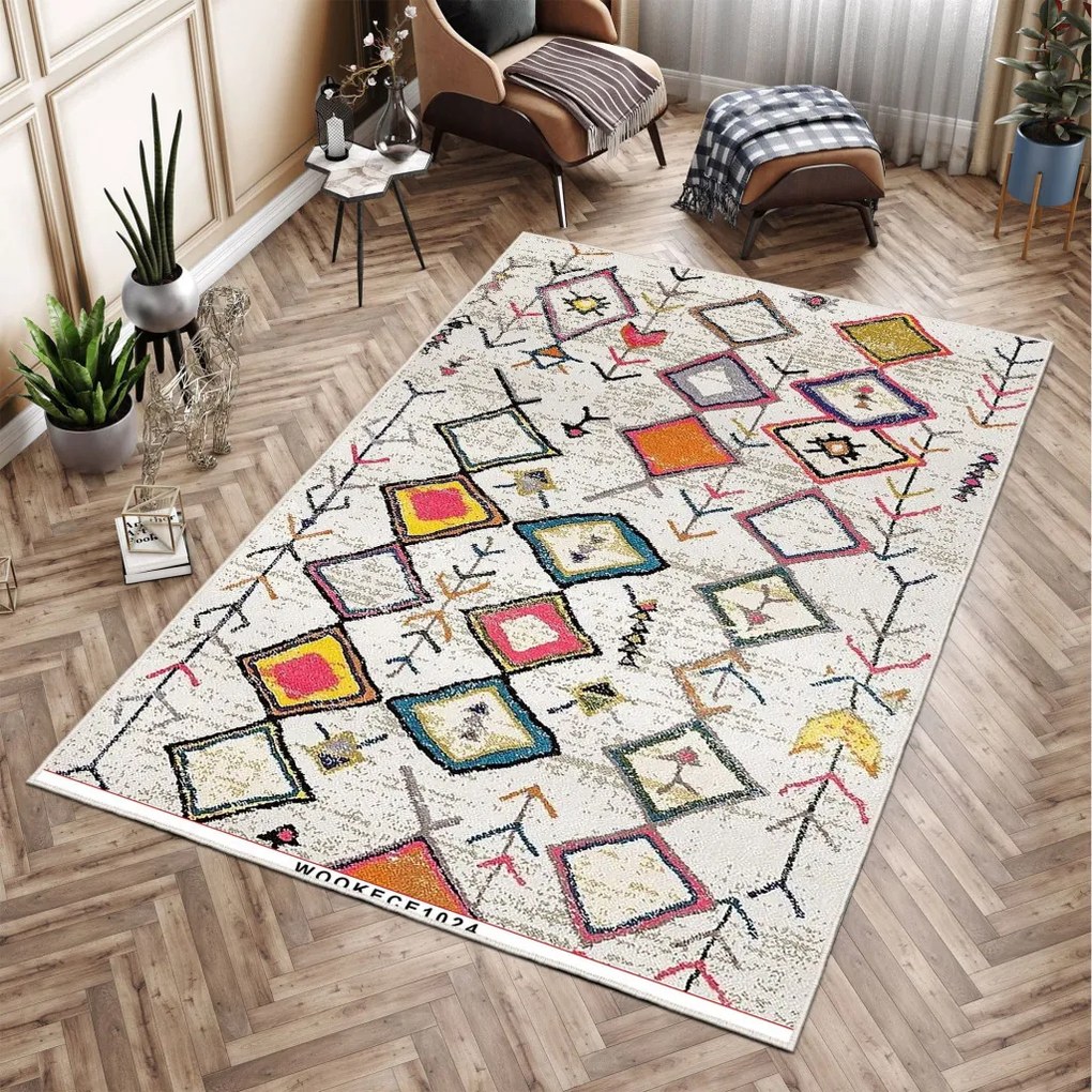 Lábtörlő, többszínű, 60×100 cm – W1024