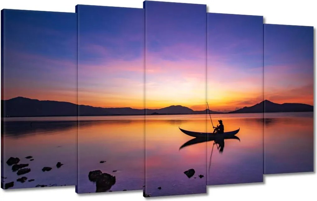 Képek 100x60 Esti horgászat naplementekor