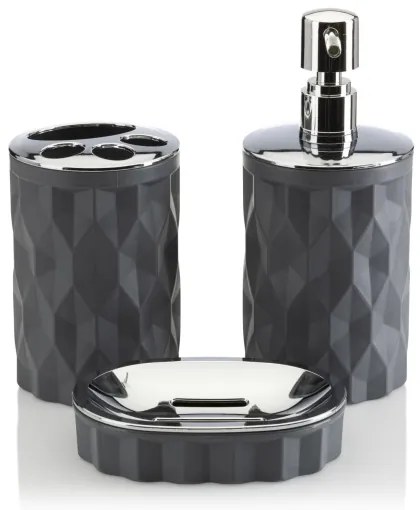 Fürdőszobai készlet REINA 5 db antracit/króm