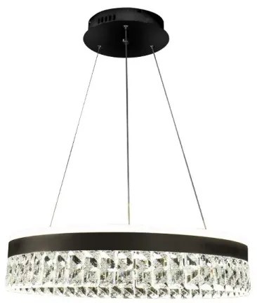 LED dimmelhető csillár zsinóron LED/90W/230V 3000-6500K fekete + távirányítás