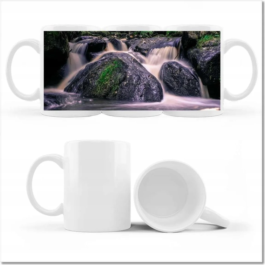 Fényképes bögre Folyó víz a patakban