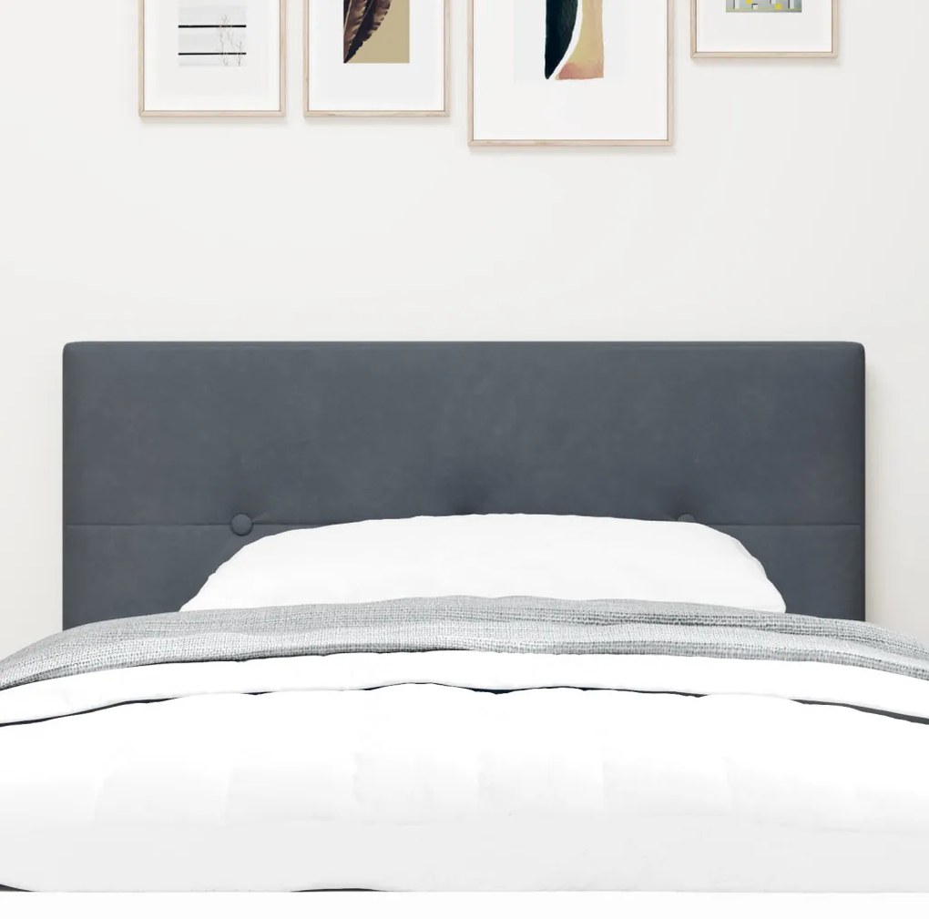 Fejtámla LED -es lámpákkal fejtámlával Szürke 90 cm Bársony