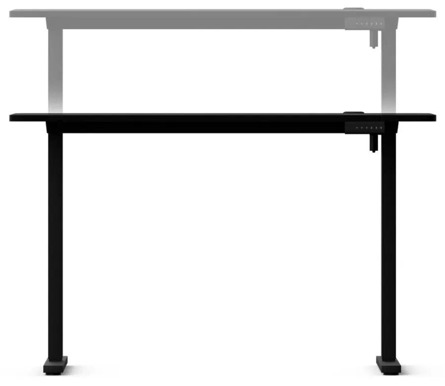 Elektromosan állítható magasságú íróasztal ülő-/állómunkához 120x60 cm fekete Levano Control+