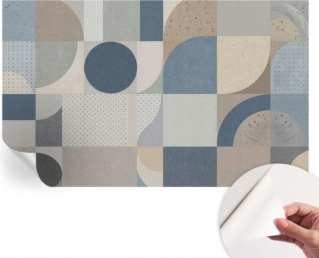 Öntapadós tapéta Fali furnér 3D geometrikus mozaik 416x254 cm