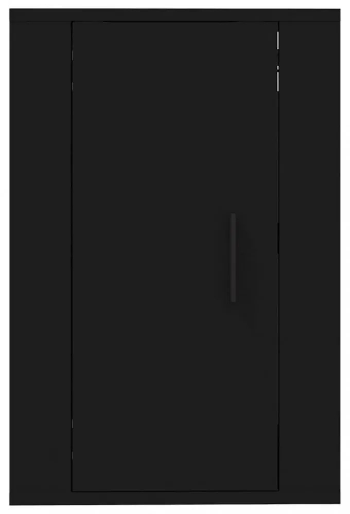 2 db fekete falra szerelhető TV-szekrény 40 x 34,5 x 60 cm