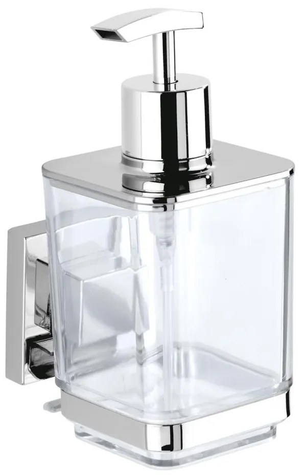WENKO 22683100 - VACUUM-LOC QUADRO ED szappanadagoló, 7,5x16 cm, ezüst/fényes króm
