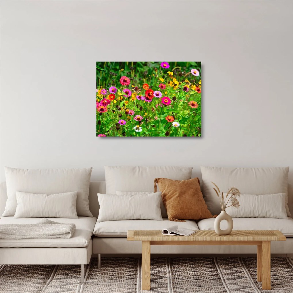 Réti virágok képe (üvegen) (70x50 cm)