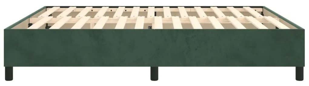 sötétzöld bársony ágykeret matrac nélkül 160x200 cm