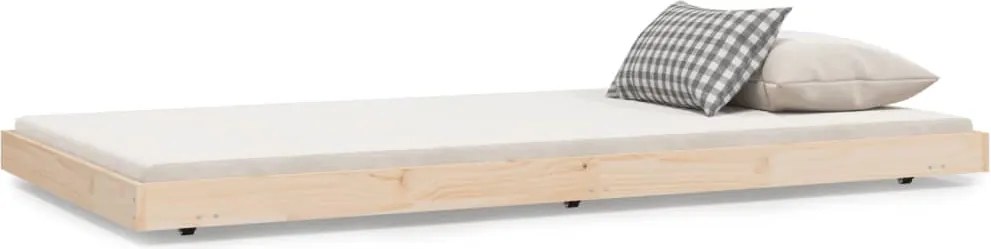vidaXL tömör fenyőfa ágy matrac nélkül 90 x 200 cm