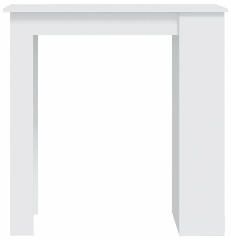 fehér szerelt fa bárasztal tárolórekesszel 102 x 50 x 103,5 cm