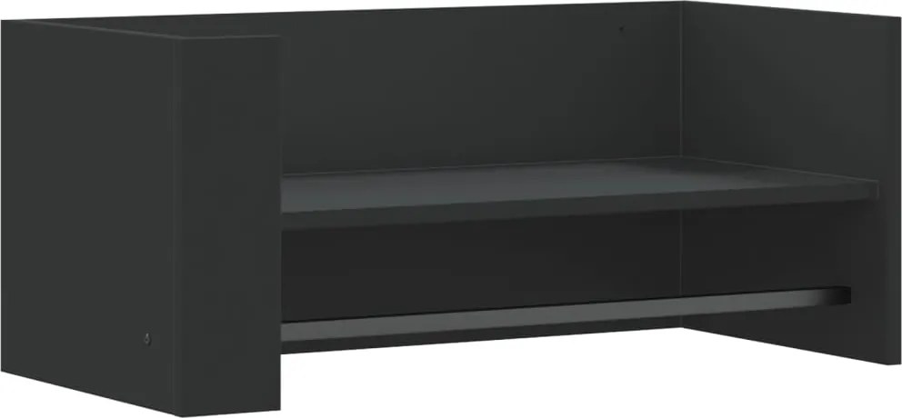 vidaXL fekete szerelt fa fali polc 70,5 x 35 x 30,5 cm