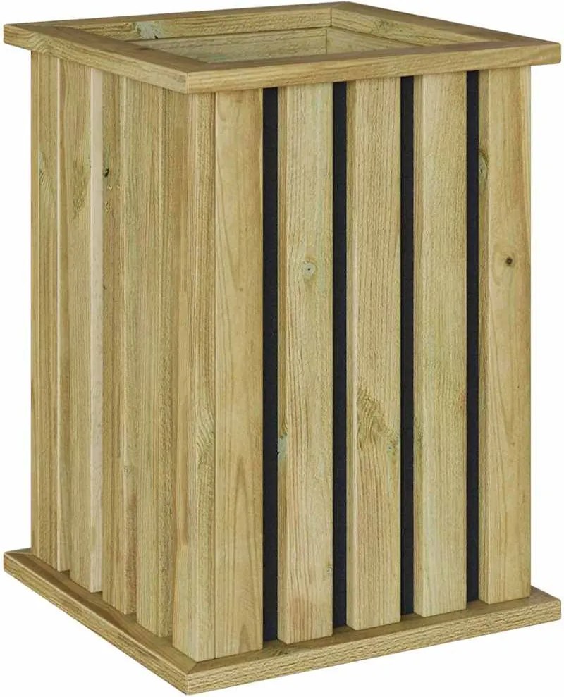 vidaXL Növényágyak dobozok Barna 33 x 33 x 45 cm Impregnált fenyőfa