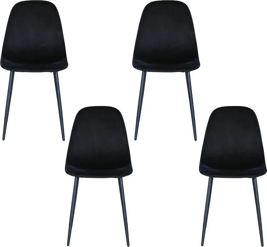 Avenberg RIVA Étkezőszék szett - 4db, fekete