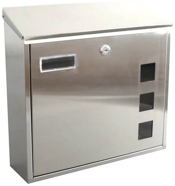 Postafiók 350 x 330 x 110 mm, rozsdamentes acél